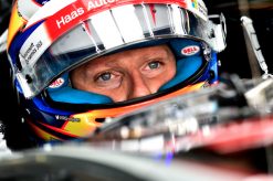 Foto Poster Romain Grosjean tijdens de GP van Italie, F1 Haas Team 2017
