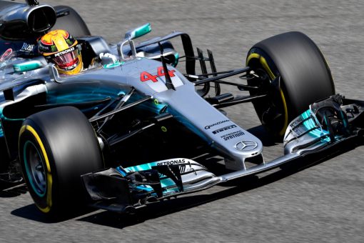 Foto Poster Lewis Hamilton tijdens de GP van Italie, F1 Mercedes Team 2017