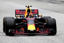 F1 Foto Poster van Max Verstappen tijdens de GP van Maleisie, Red Bull Racing 2017