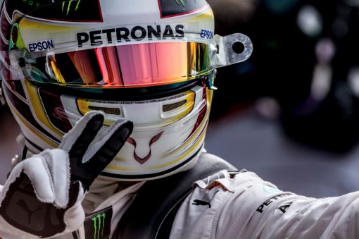 Foto Poster Lewis Hamilton tijdens de GP van Italie, F1 Mercedes Team 2016