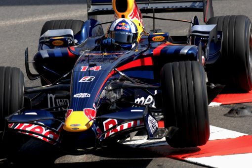 Foto Poster David Coulthard tijdens de GP van Monaco, F1 Red Bull Racing Team 2007
