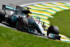 Foto Poster Lewis Hamilton tijdens de GP van Brazilie, F1 Mercedes Team 2017