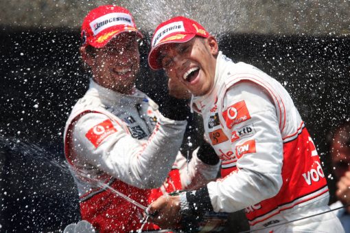 Foto Poster Lewis Hamilton tijdens de GP van Canada, F1 McLaren Team 2010