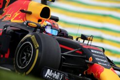 F1 Foto Poster van Max Verstappen tijdens de GP van Brazilie, Red Bull Racing 2017