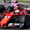 Foto Poster Sebastian Vettel tijdens de GP van Canada, F1 Ferrari Team 2017
