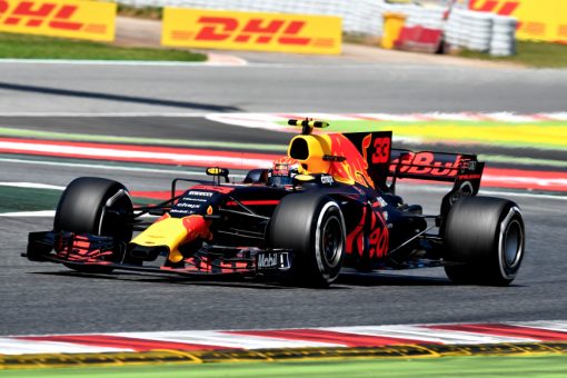 F1 Foto Poster van Max Verstappen tijdens de GP van Spanje, Red Bull Racing 2017