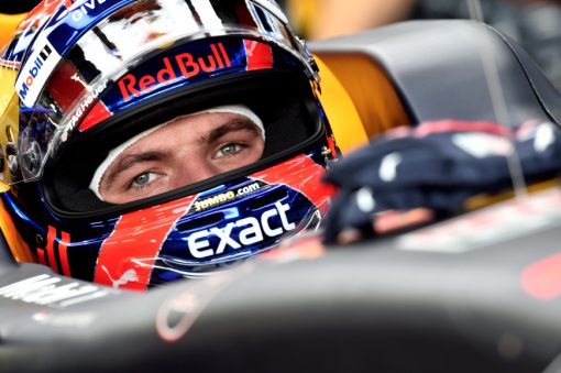 F1 Foto Poster van Max Verstappen tijdens de GP van Singapore, Red Bull Racing 2017