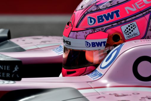 Foto Esteban Ocon tijdens de GP van Amerika, F1 Force India Team 2017