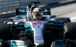Foto Poster Lewis Hamilton tijdens de GP van Amerika, F1 Mercedes Team 2017