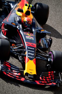 F1 Foto Poster van Max Verstappen tijdens de GP van Abu Dhabi, Red Bull Racing 2017