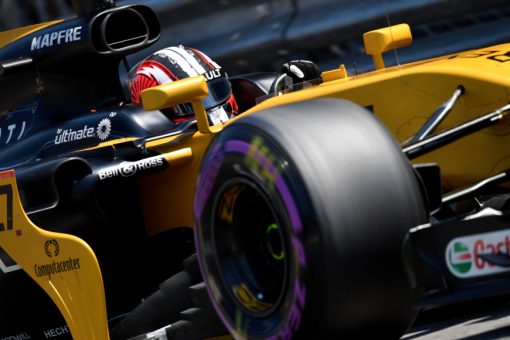Foto Poster Nico Hulkenberg tijdens de GP van Monaco, F1 Renault Team 2017