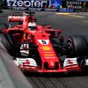 Foto Poster Sebastian Vettel tijdens de GP van Monaco, F1 Ferrari Team 2017