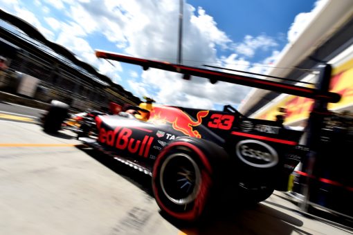 F1 Foto Poster van Max Verstappen tijdens de GP van Hongarije, Red Bull Racing 2017