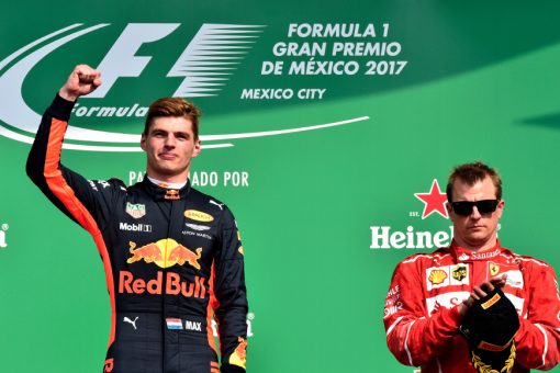 F1 Foto Poster van Max Verstappen tijdens de GP van Mexico, Red Bull Racing 2017