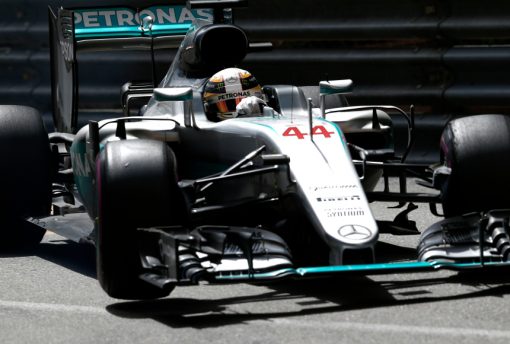 Foto Poster Lewis Hamilton tijdens de GP van Monaco, F1 Mercedes Team 2016
