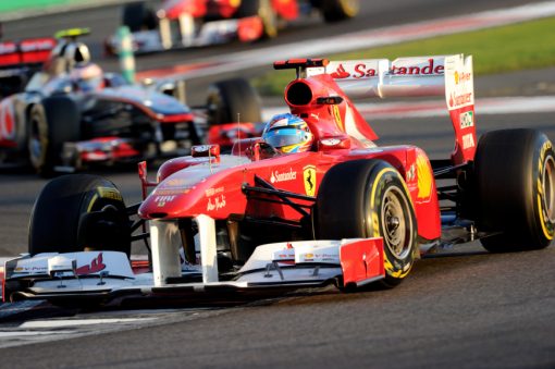Foto Poster Fernando Alonso in actie tijdens de F1 GP Abu Dhabi 2011