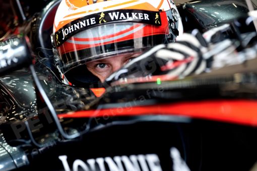 Foto Poster Jenson Button tijdens de GP van Belgie, F1 McLaren Team 2015