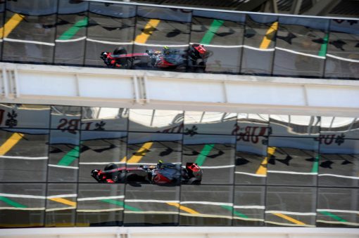 Foto Poster Lewis Hamilton tijdens de GP van Brazilie, F1 McLaren Team 2012