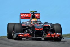 Foto Poster Lewis Hamilton tijdens de GP van Brazilie, F1 McLaren Team 2010
