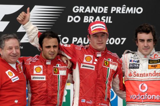 Kimi Raikkonen Kampioen - Ferrari bij de Grand Prix van Brazilie 2007