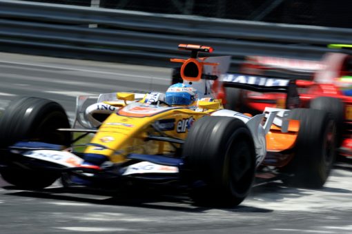 Foto Poster Fernando Alonso in Actie tijdens de F1 Grand Prix Canada 2008