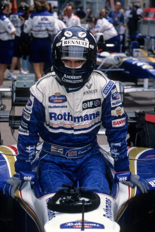 Foto Poster Damon Hill tijdens de GP van Monaco, F1 Williams Team 1996
