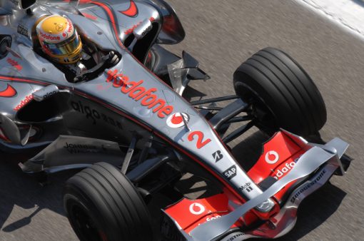 Foto Poster Lewis Hamilton tijdens de GP van Spanje, F1 McLaren Team 2007