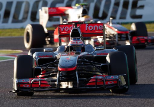 Foto Poster Jenson Button tijdens de GP van Japan, F1 McLaren Team 2010