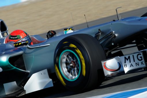 Foto Poster Michael Schumacher in Actie, F1 Mercedes Team 2011