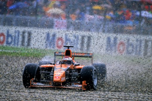Foto Poster Jos Verstappen tijdens de GP van Duitsland, F1 Arrows Team 2000