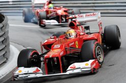 Foto Poster Fernando Alonso in actie tijdens de F1 GP Monaco 2012