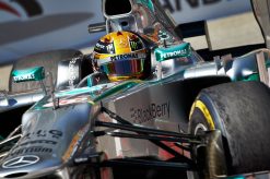 Foto Poster Lewis Hamilton tijdens de GP van Monaco, F1 Mercedes Team 2013