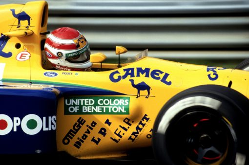 Foto Poster Nelson Piquet in actie, F1 Benetton Team 1991