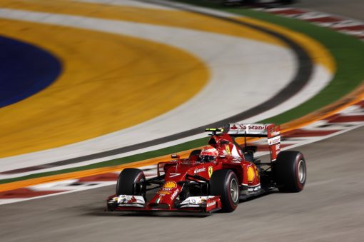 Kimi Raikkonen - Ferrari tijdens de Grand Prix van Singapore 2014