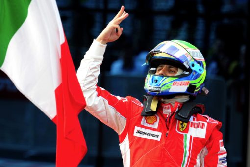 Foto Poster Felipe Massa winnaar, F1 Ferrari Team 2008