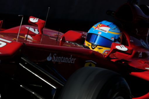 Foto Poster Fernando Alonso in actie tijdens de F1 GP Amerika 2012
