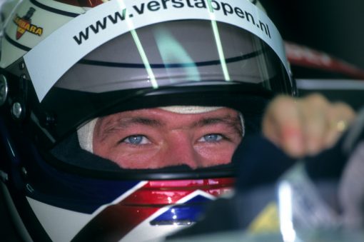 Foto Poster Jos Verstappen tijdens de GP van San Marino, F1 Simtek Team 1995