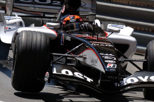 Foto Poster Christijan Albers tijdens de GP van Monaco, F1 MF1 Racing Team 2005