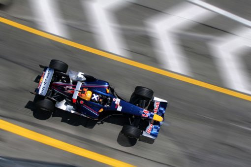 Foto Poster David Coulthard tijdens de GP van San Marino, F1 Red Bull Racing Team 2005