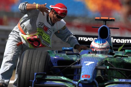 Foto Poster Jenson Button tijdens de GP van Canada, F1 Honda Racing Team 2007