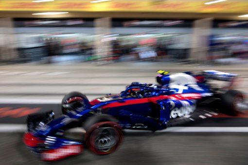 Pierre Gasly - Toro Rosso in actie tijdens de GP van Bahrein, Formule 1 Seizoen 2018