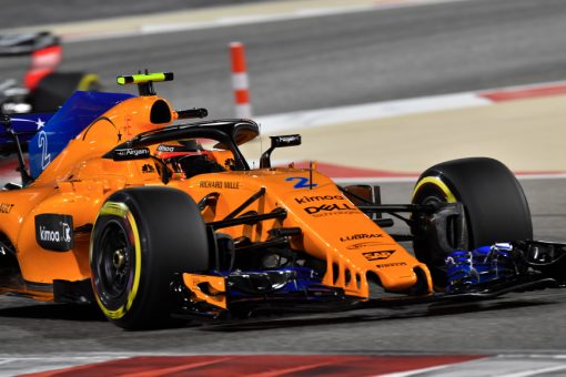 Stoffel Vandoorne - McLaren in actie tijdens de GP van Bahrein, Formule 1 Seizoen 2018