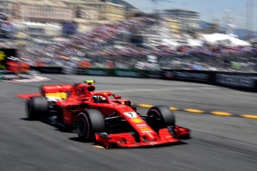 Kimi Raikkonen - Ferrari in Actie tijdens de GP van Monaco - Monte Carlo Formule 1 Seizoen 2018
