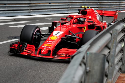Kimi Raikkonen Ferrari GP Monaco 2018 als Poster