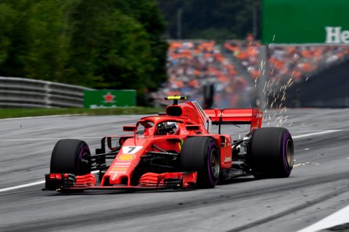 Kimi Raikkonen Ferrari GP Oostenrijk 2018 als Poster