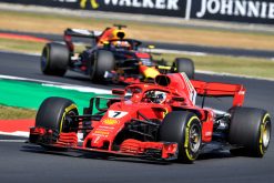Kimi Raikkonen Ferrari GP Engeland 2018 als Poster