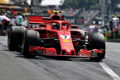 Kimi Raikkonen Ferrari GP Hongarije 2018 als Poster