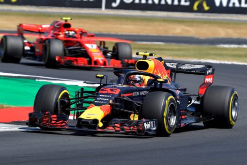 Max Verstappen Red Bull Racing GP Engeland 2018 als Poster