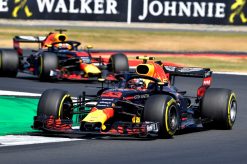 Max Verstappen Red Bull Racing GP Engeland 2018 als Poster