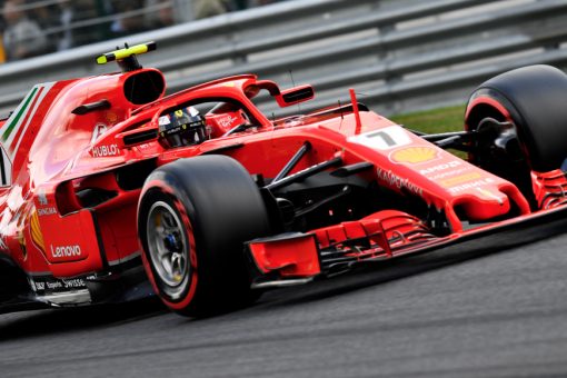 Kimi Raikkonen Ferrari GP Belgie 2018 als Poster